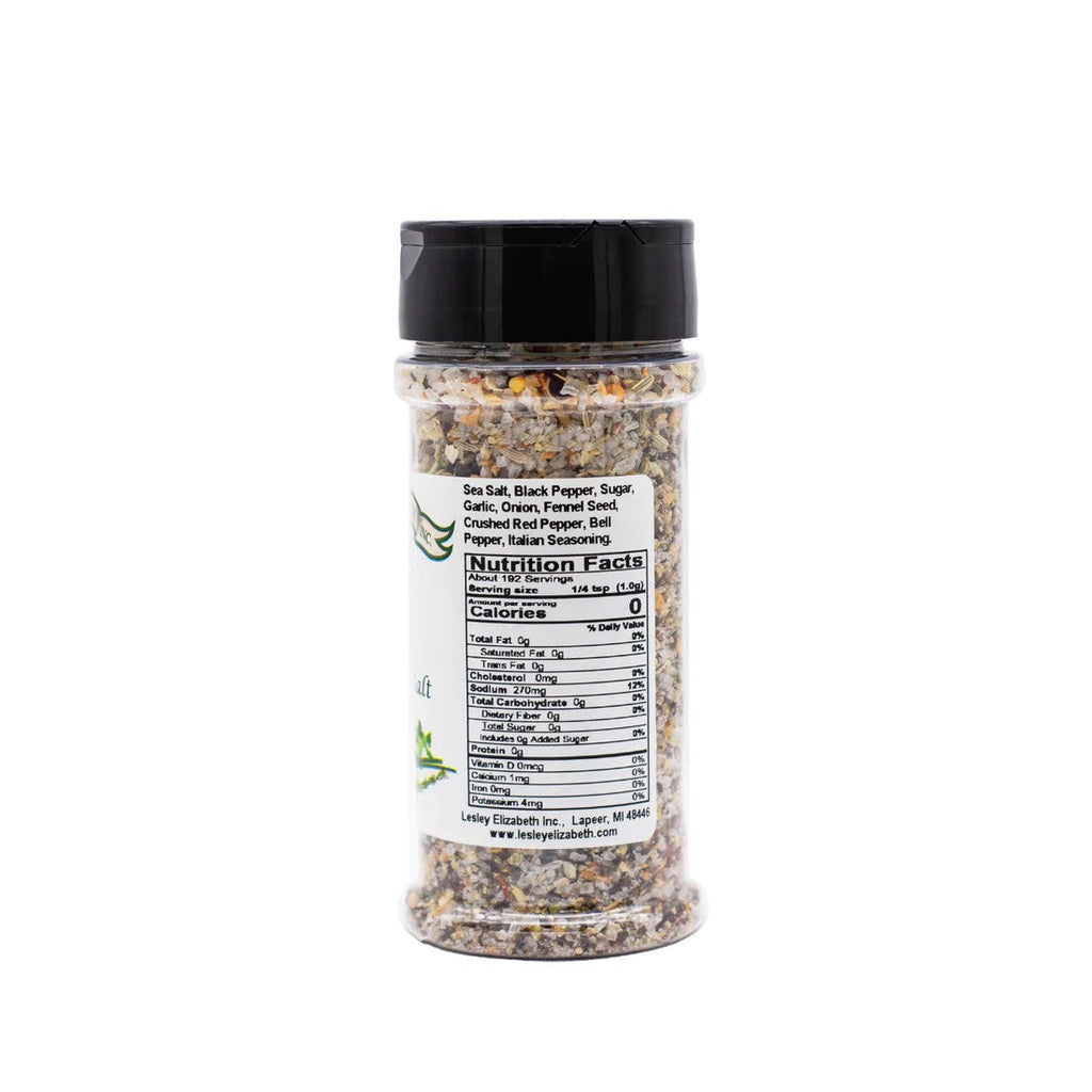 Lesley Elizabeth Pepper & Garlic Seasoned Sea Salt, PET (250mL)