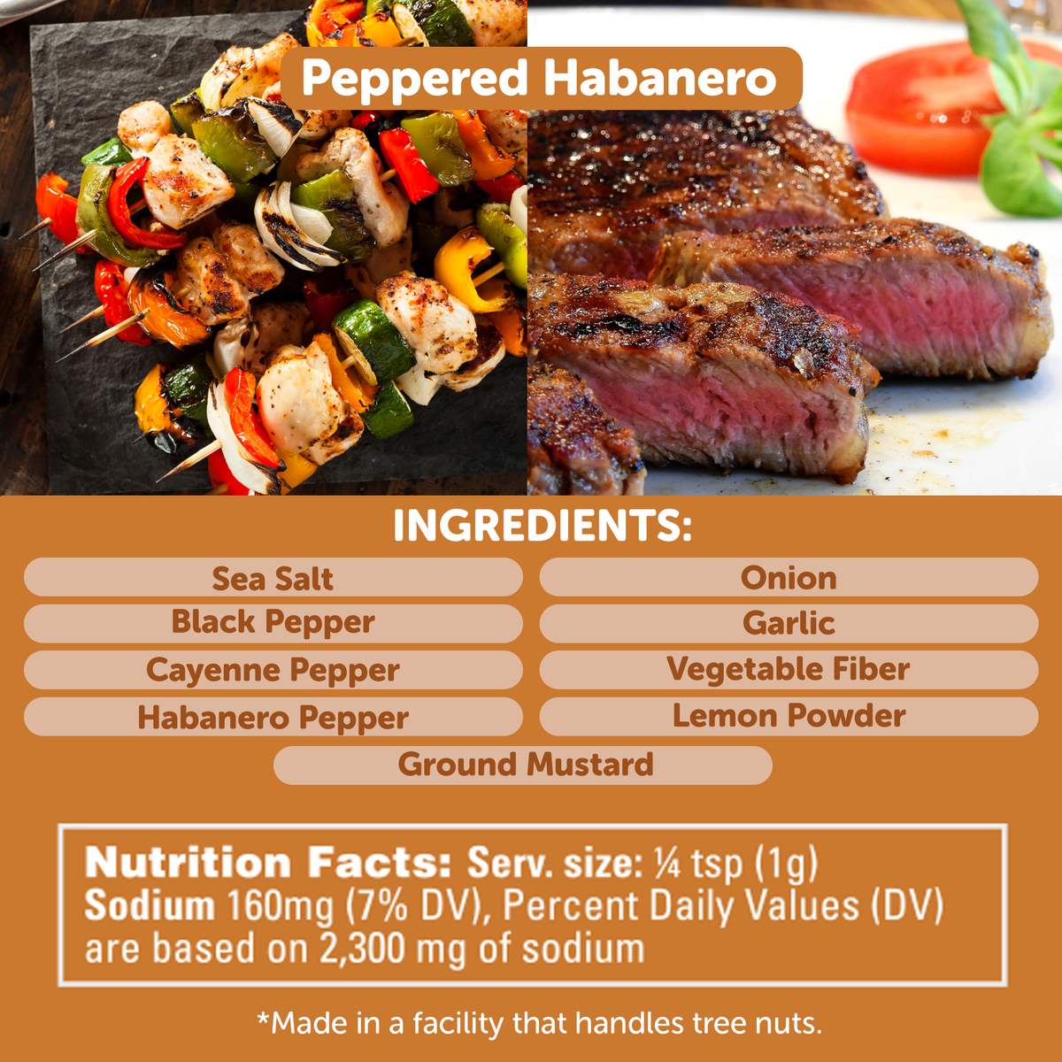 Peppered Habanero Hot Grill Spice – Low Sodium Fiery Blend