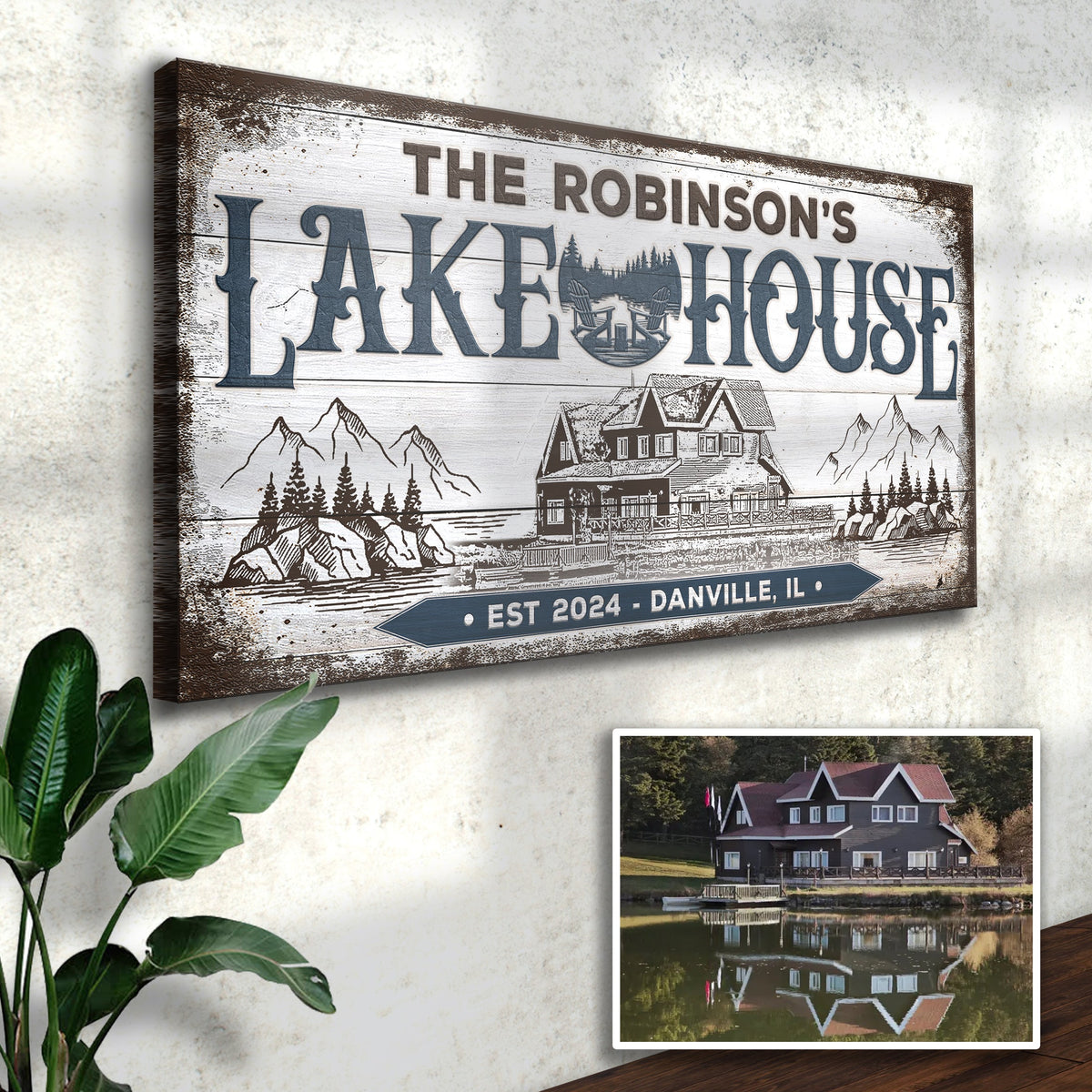 Personalized Lake House Sign II