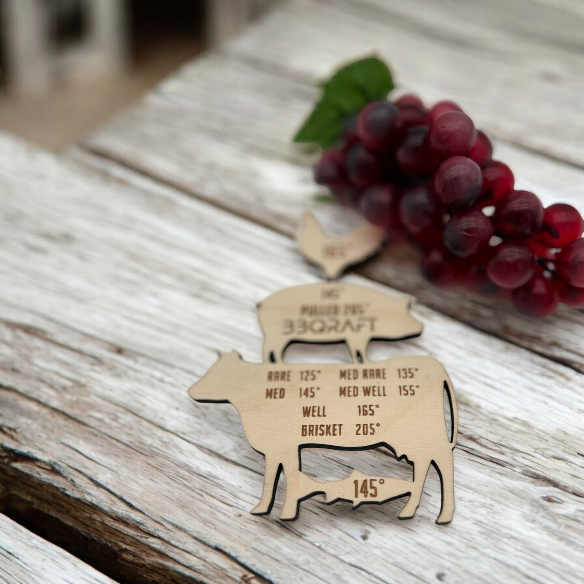 Laser Cut Meat Temp Magnet