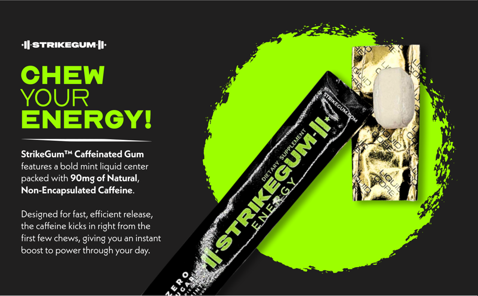 Strike Premium Energy Gum | 1 Pack