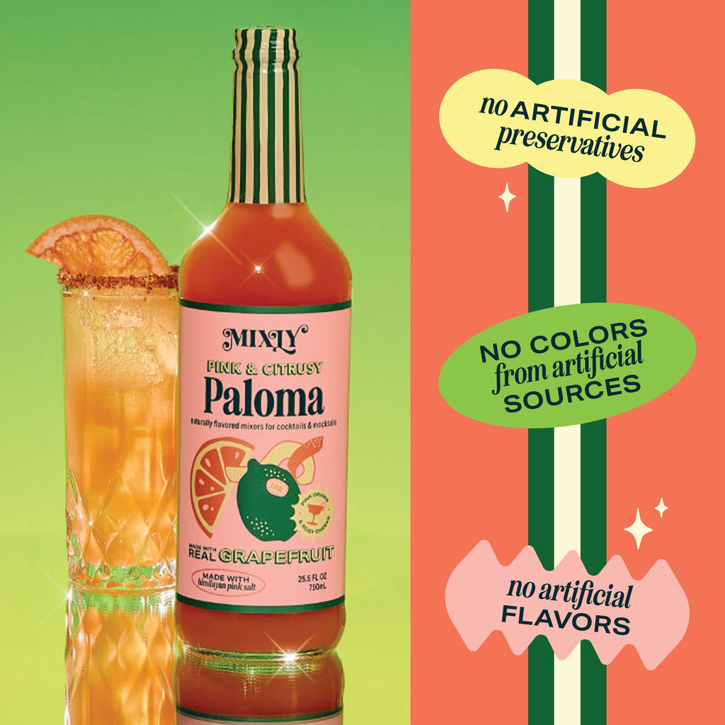 Pink & Citrusy Paloma Cocktail & Mocktail Mixer