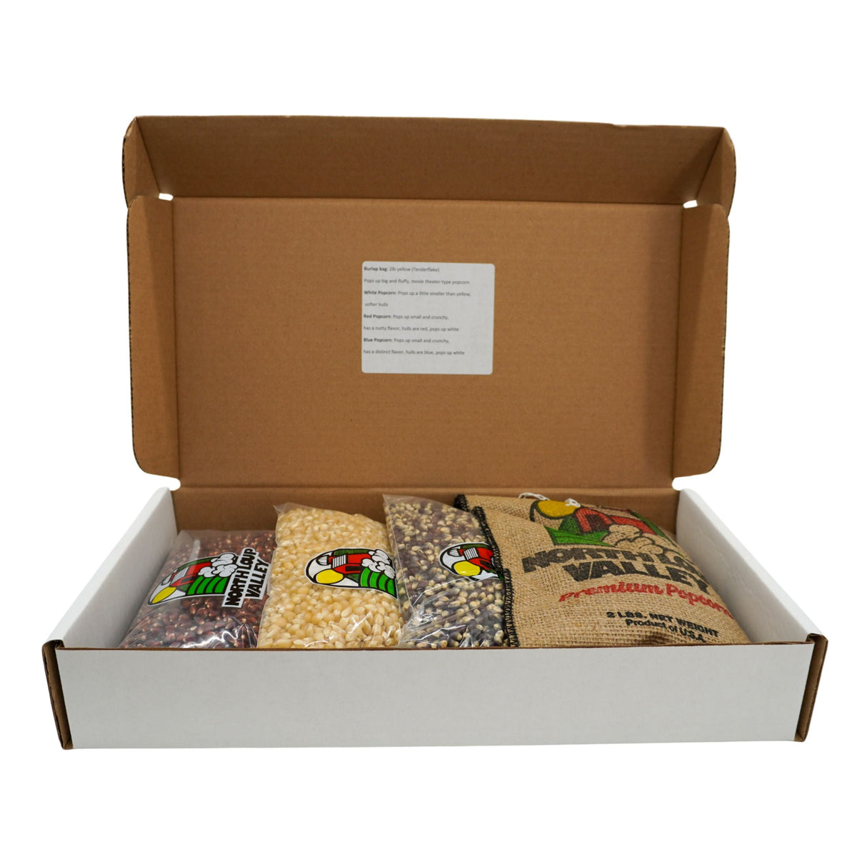 Popcorn Gift Box Set | 2 lb Bags | Non-GMO | Multiple Kinds | Popcorn County USA | North Loup Valley