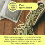 50 Lemongrass Tea Bags, Te De Limon, 100% Natural, Premium Lemon Grass Tea, Relaxing & Calming, Non-GMO, Caffeine-Free. by Akshit.