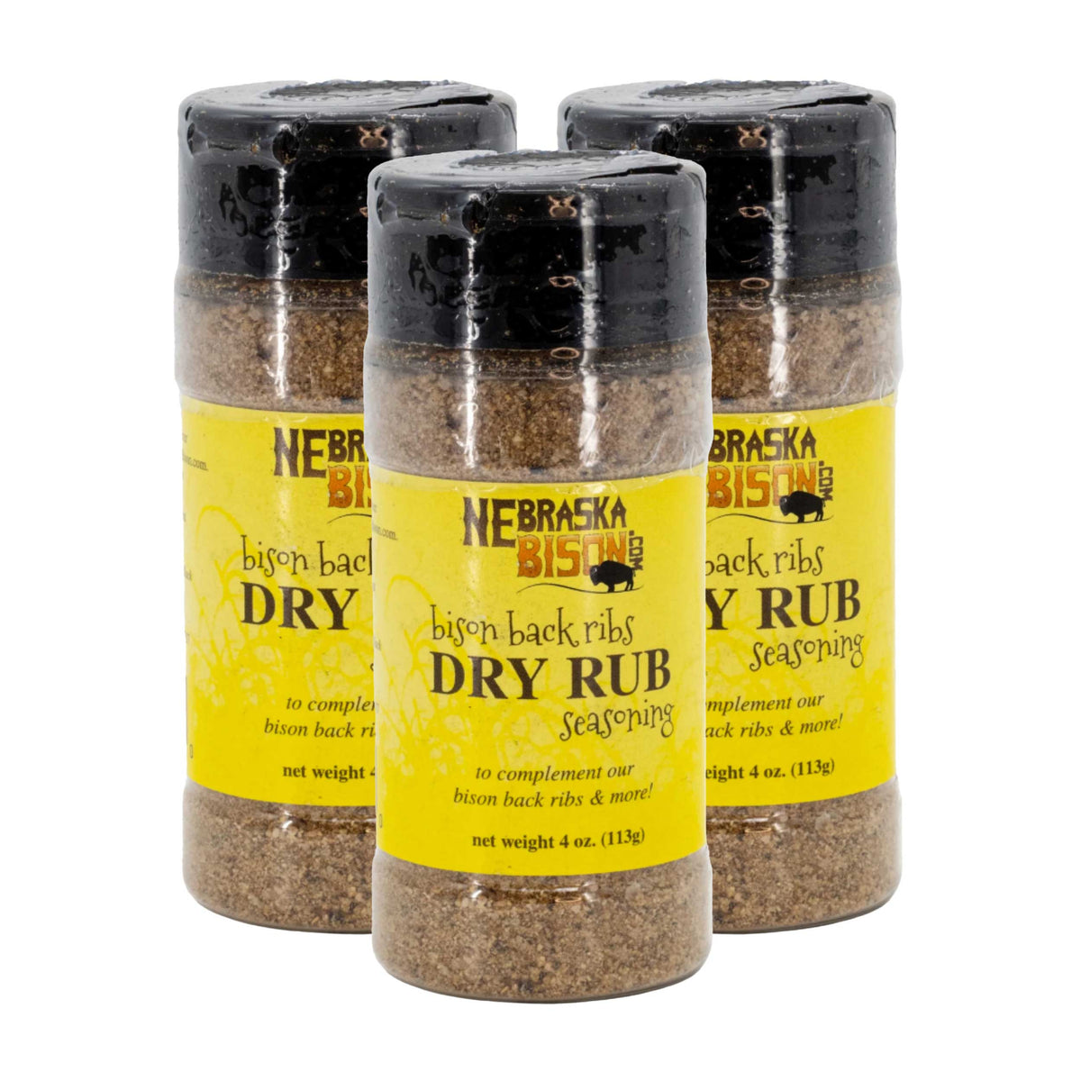 Bison Rib Seasoning | Pack of 3 | 4 oz | Nebraska Bison
