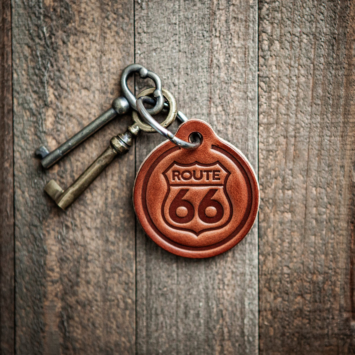 Route 66 Keychain Circle Style
