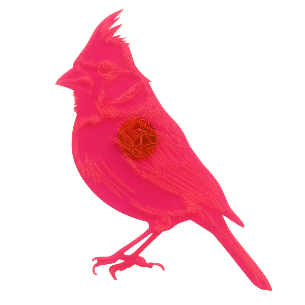 Red Cardinal Magnetic Plaque | 3" x 5" | Glowing Creation
