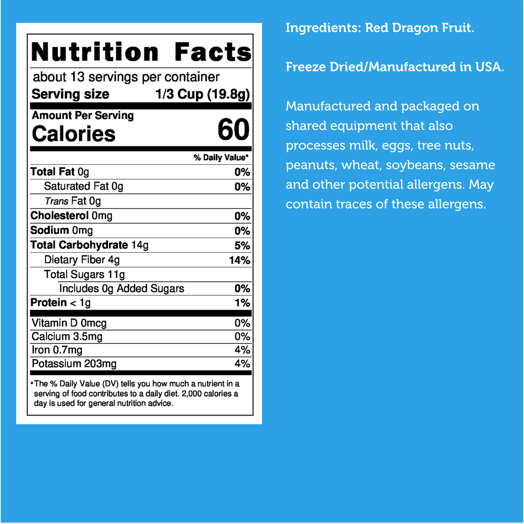 Freeze Dried Red Dragon Fruit Slices