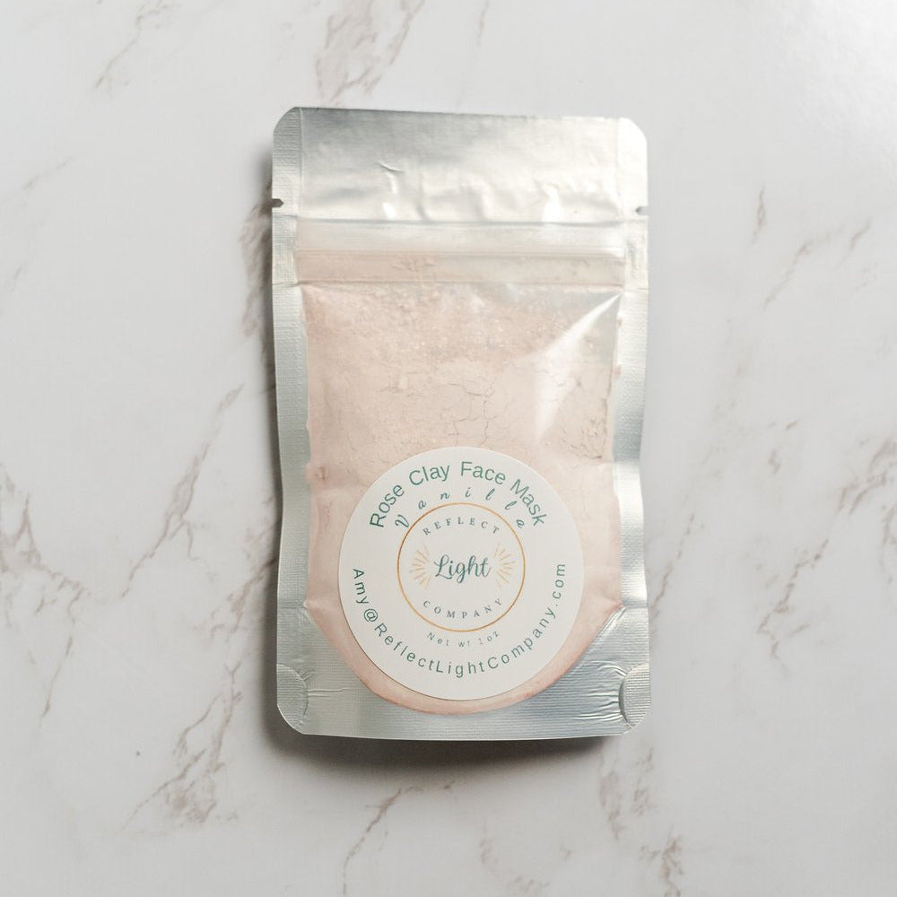 Rose Clay Face Mask | 1 oz | Multiple Blends | Reflect Light Company