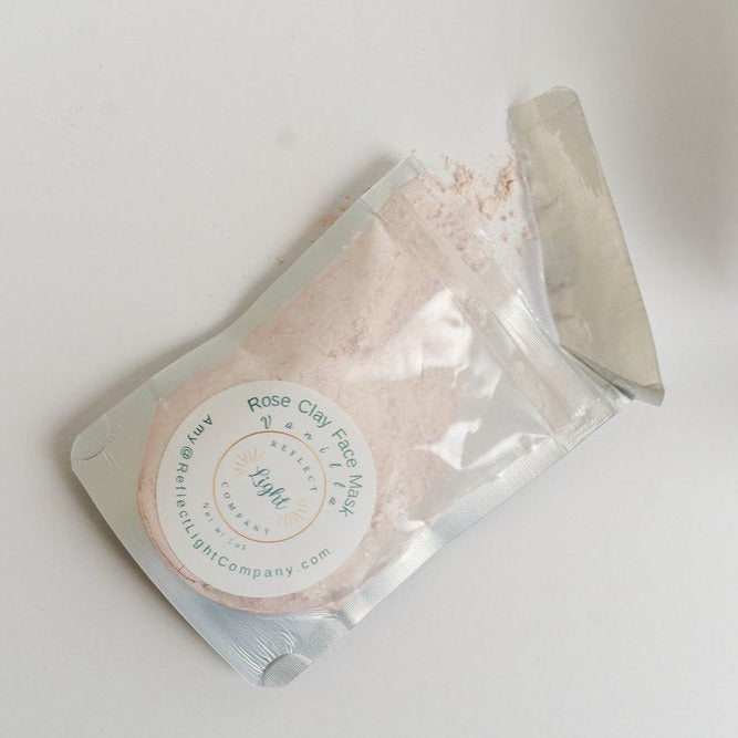 Rose Clay Face Mask | 1 oz | Multiple Blends | Reflect Light Company