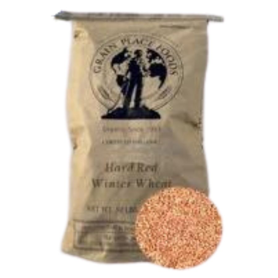 Organic Rolled Hard Red Winter Wheat | 25 lb | Pack of 2 | Non-GMO | Shipping Included | Grain Place Foods