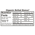 Organic Rolled Kamut Khorasan Wheat | 1 lb | Pack of 2 | Non-GMO | Shipping Included | Grain Place Foods