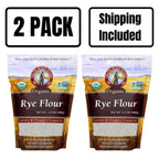 Organic Rye Flour | Pack of 2 |  1.5 lb | Non-GMO | Shipping Included | Grain Place Foods