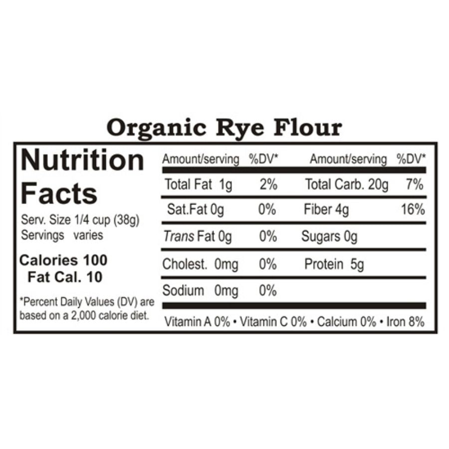 Organic Rye Flour | 1.5 lb | Non-GMO | Grain Place Foods