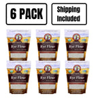 Organic Rye Flour | Pack of 6 | 1.5 lb | Non-GMO | Shipping Included | Grain Place Foods