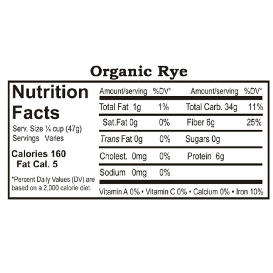 Organic Rye | 25 lb | Pack of 2 | Non-GMO | Grain Place Foods