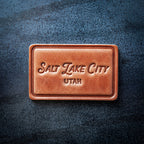 Salt Lake City Utah Leather Magnet Block Style