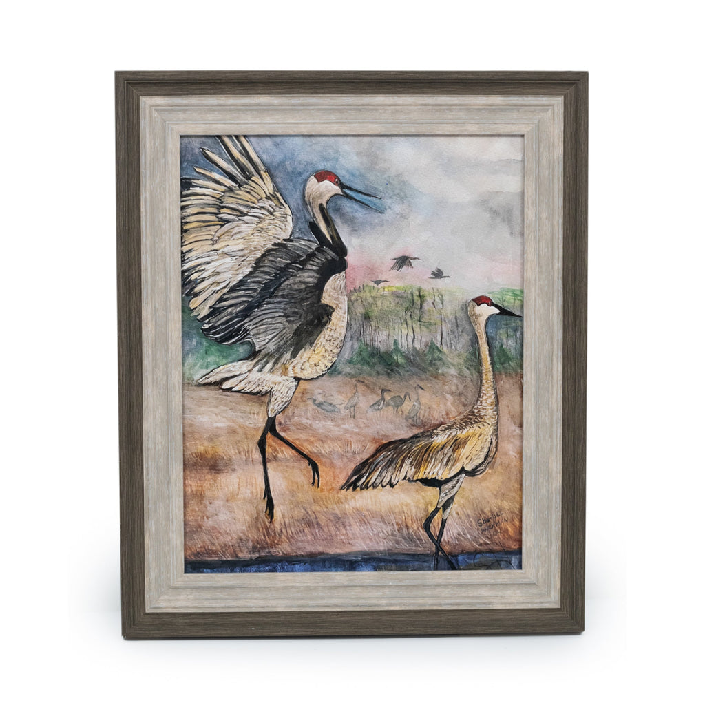 Crane Painting | 15" x 18" | Sheryll Hickman Art