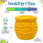 Honey Pot Dog eCup Treat Dispenser | Durable PUP-X Rubber Enrichment Toy | USA Made