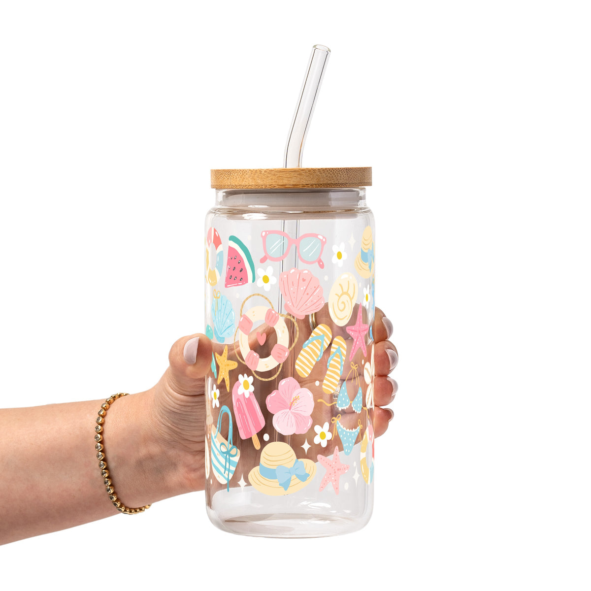 Beach Day Glass Cups