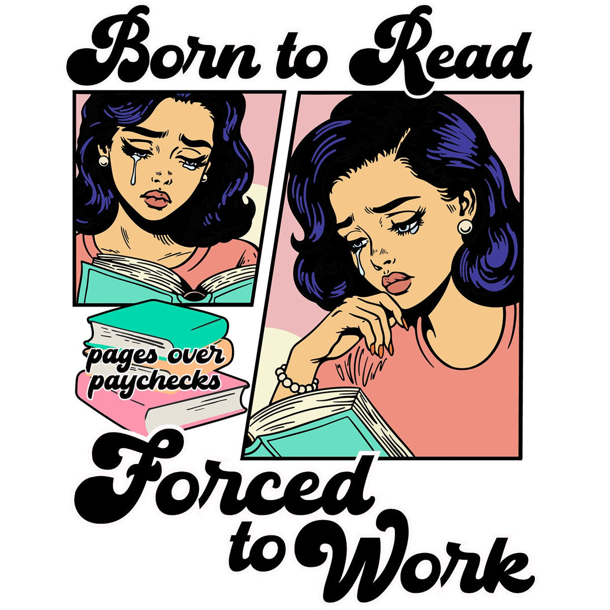 Born To Read Glass Cups