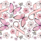 Breast Cancer Awareness Pink Ribbon Glass Cups