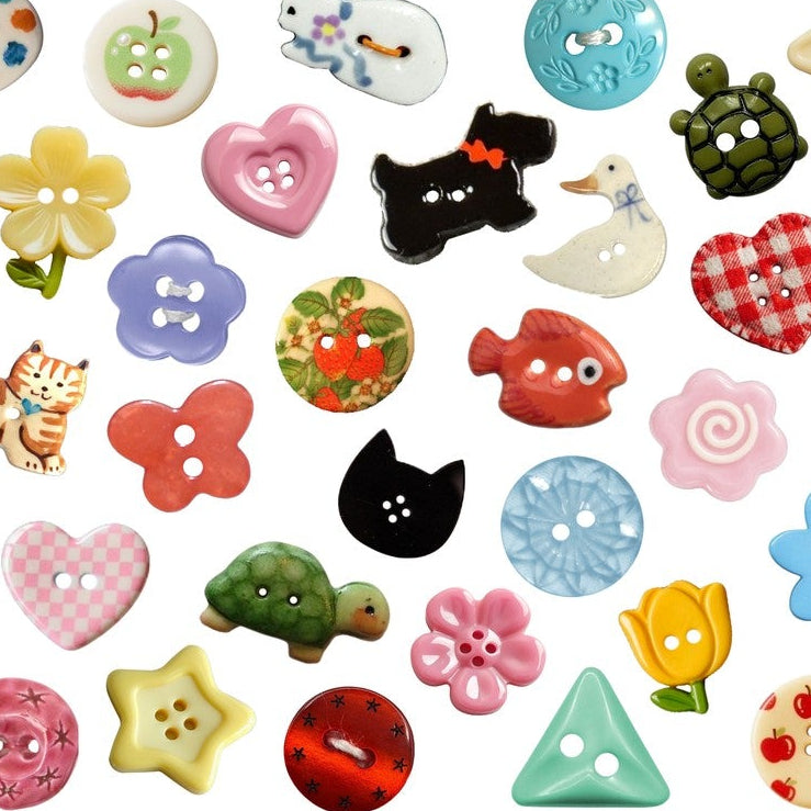 Cutie Buttons Glass Cups