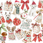 Holiday Pups Glass Cups