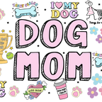Dog Mom Doodles Glass Cups