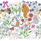 Grandma Core Cats Glass Cups