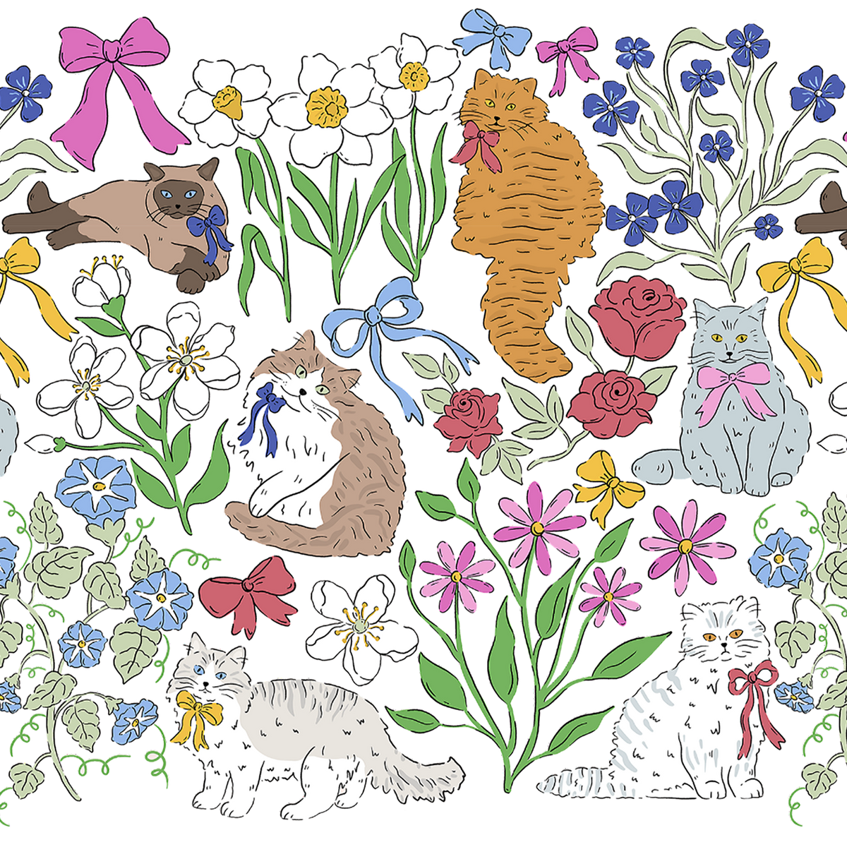 Grandma Core Cats Glass Cups