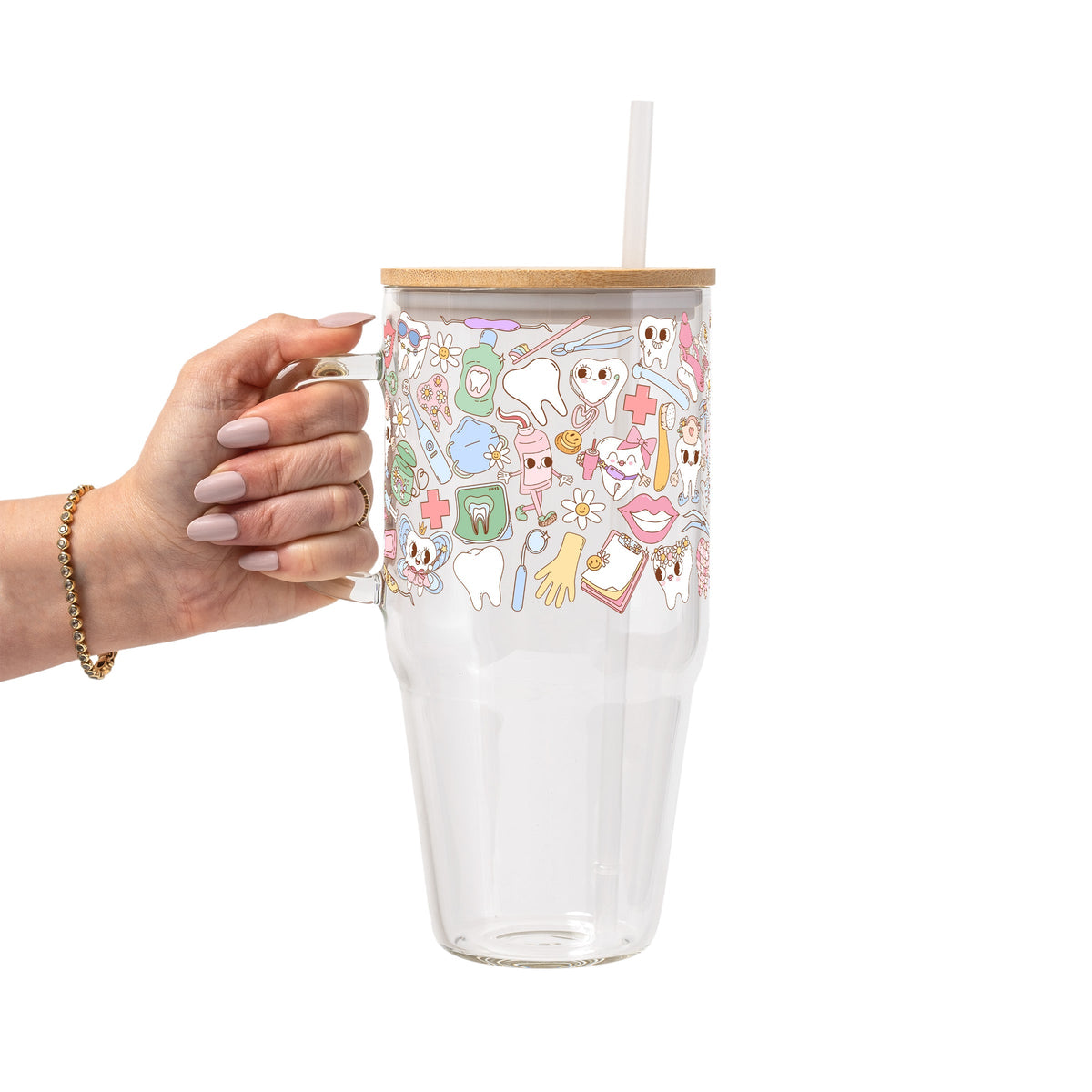 Groovy Dental Glass Cups
