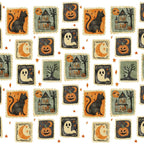 Vintage Halloween Stamps Glass Cups