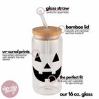 Jack-O-Lantern Glass Cup
