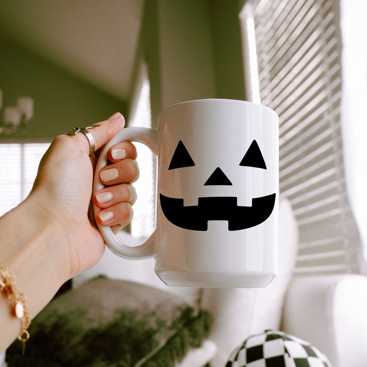 Jack-O-Lantern Glass Cup