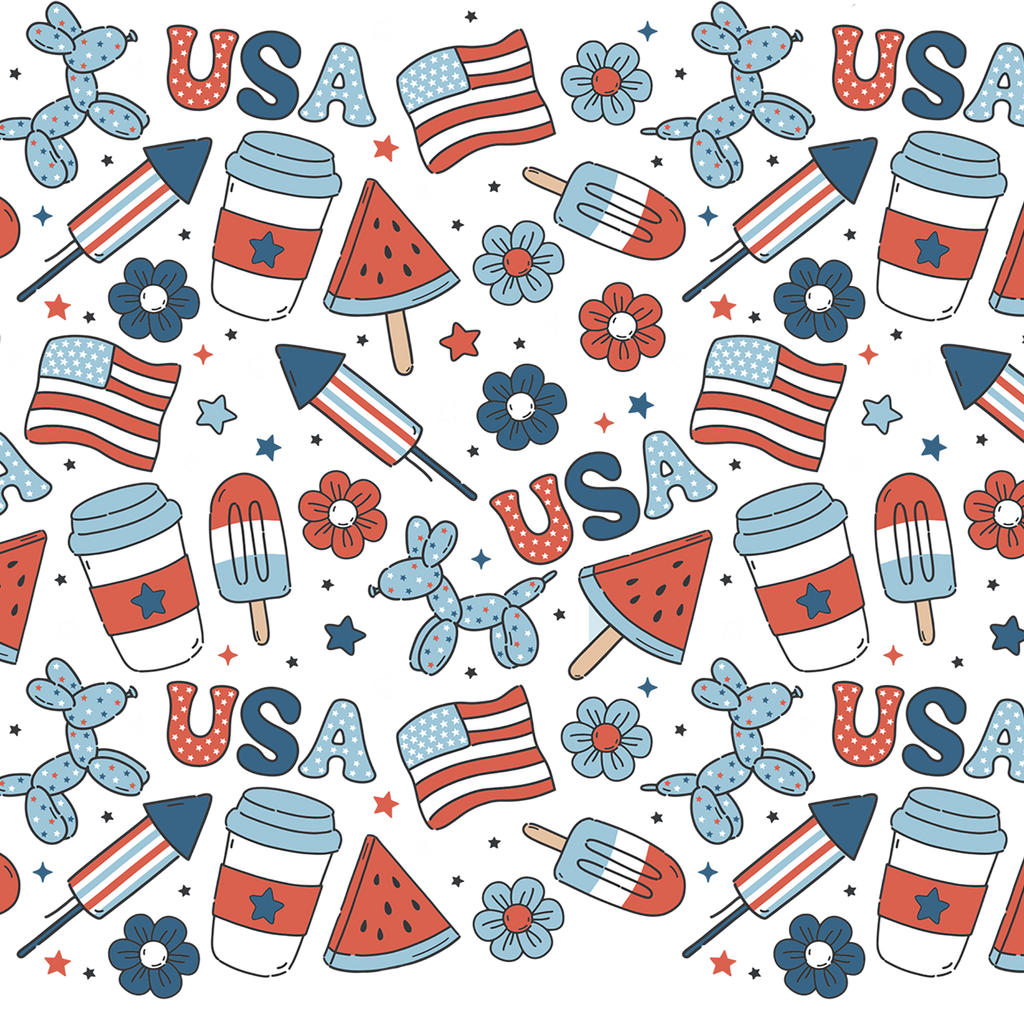 Patriotic Summer Vibes Glass Cups