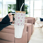 Floral Pickleball Glass Cups