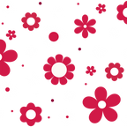 Red Daisy Glass Cups
