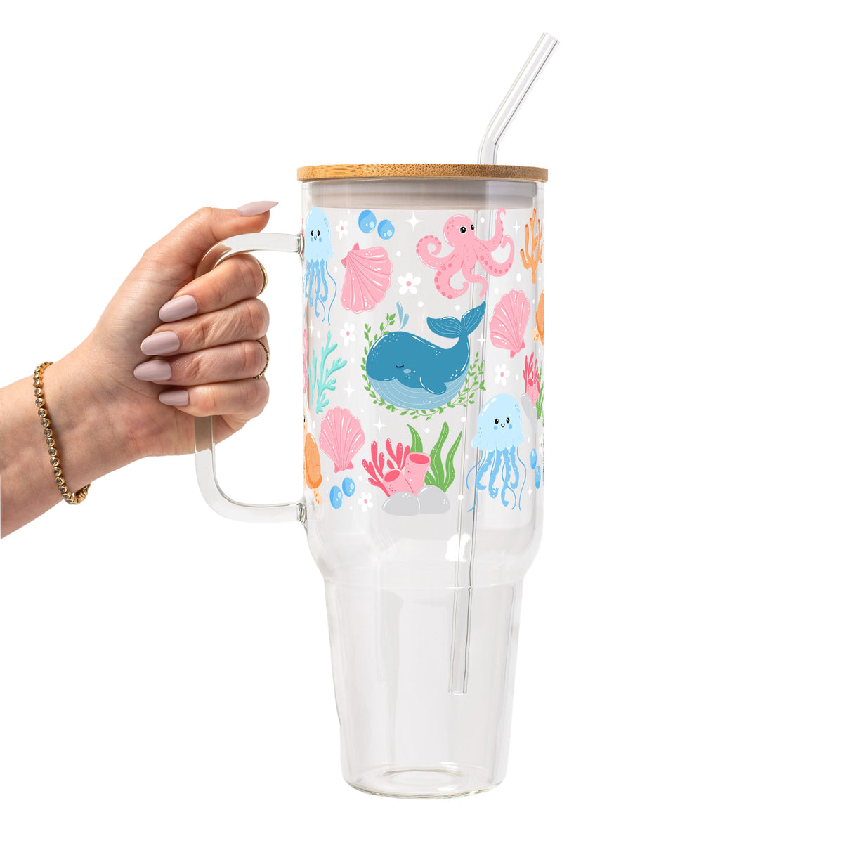 Cutie Sea Creatures Glass Cups