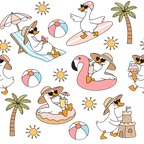 Summer Geese Glass Cups