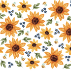 Sunflower With Bees Glass Cups