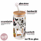 Spooky Cats Glass Cup