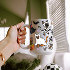 Spooky Cats Glass Cup