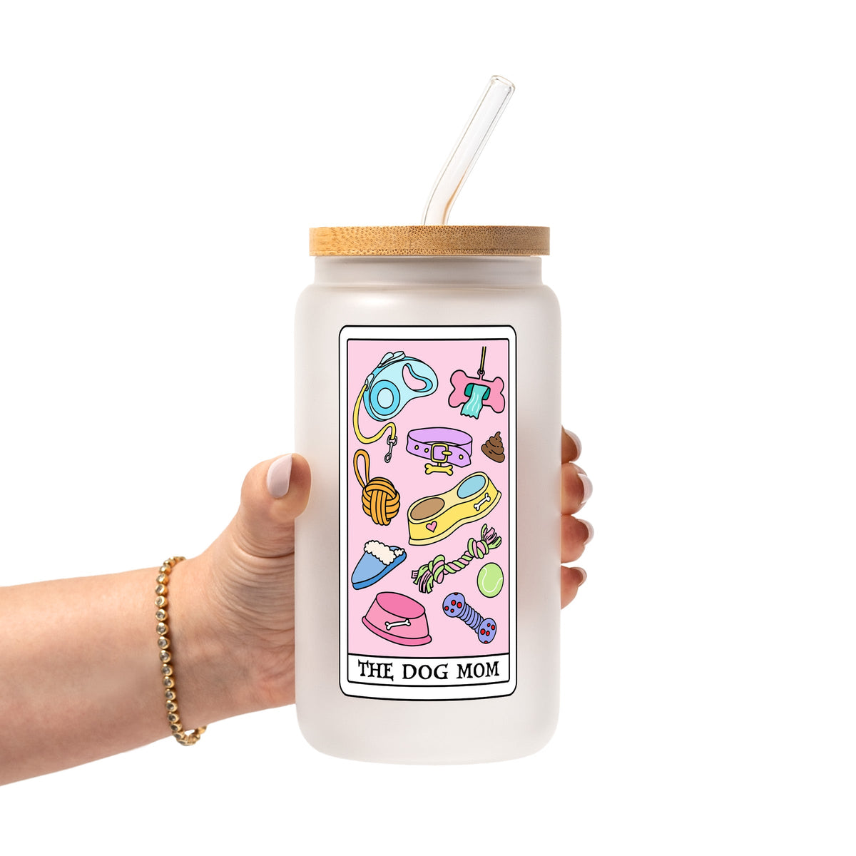 Dog Mom Tarot Glass Cups