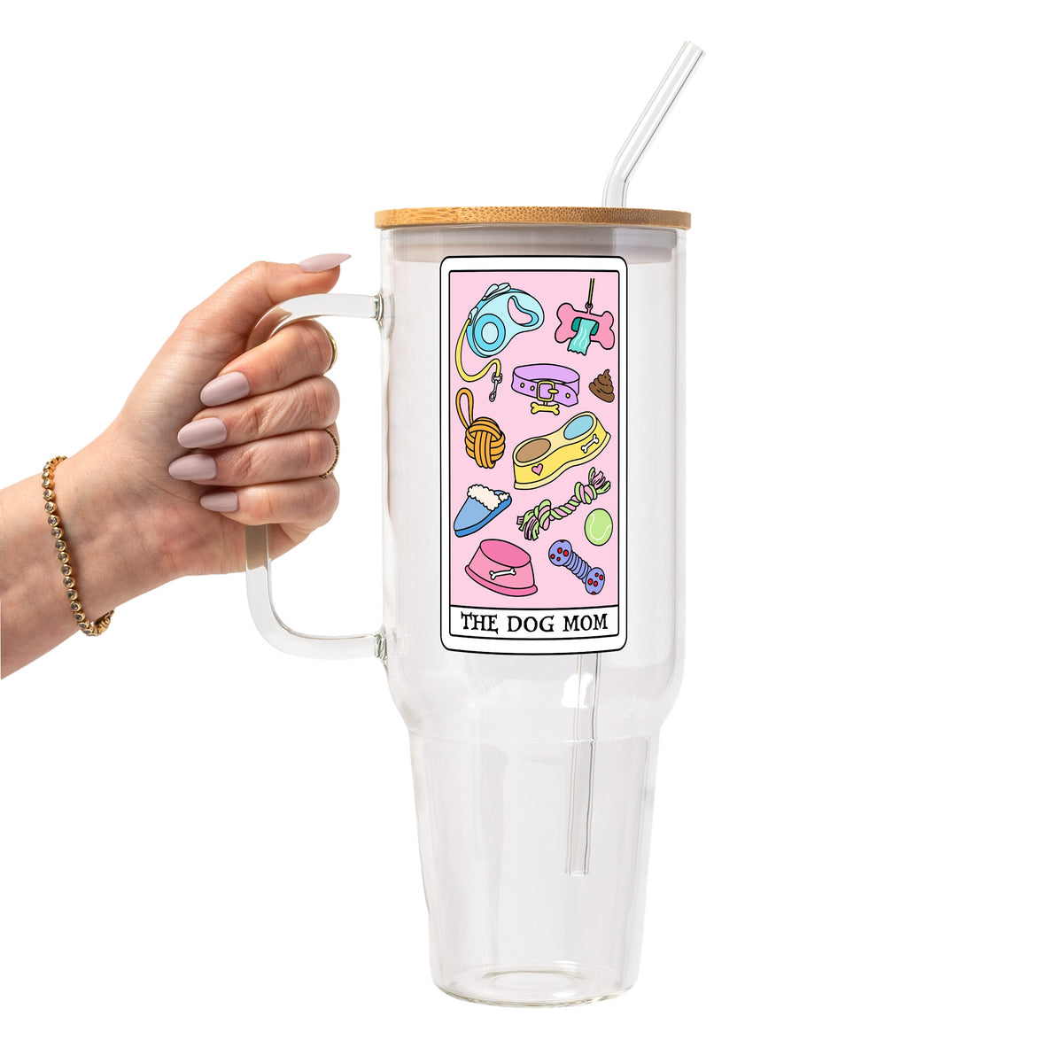 Dog Mom Tarot Glass Cups