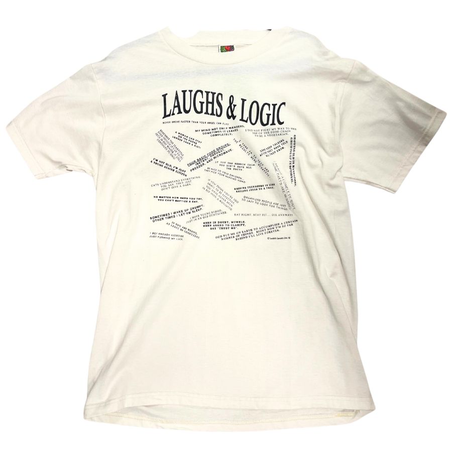 Laugh & Logic Tee | White | Multiple Sizes | Sandhills Specialty Gifts and Crafts