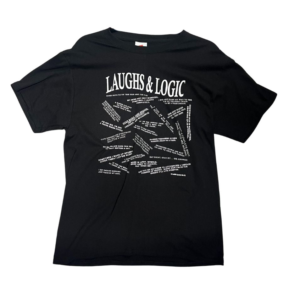Laugh & Logic T-Shirt | Black | Multiple Sizes | Sandhills Specialty Gifts and Crafts
