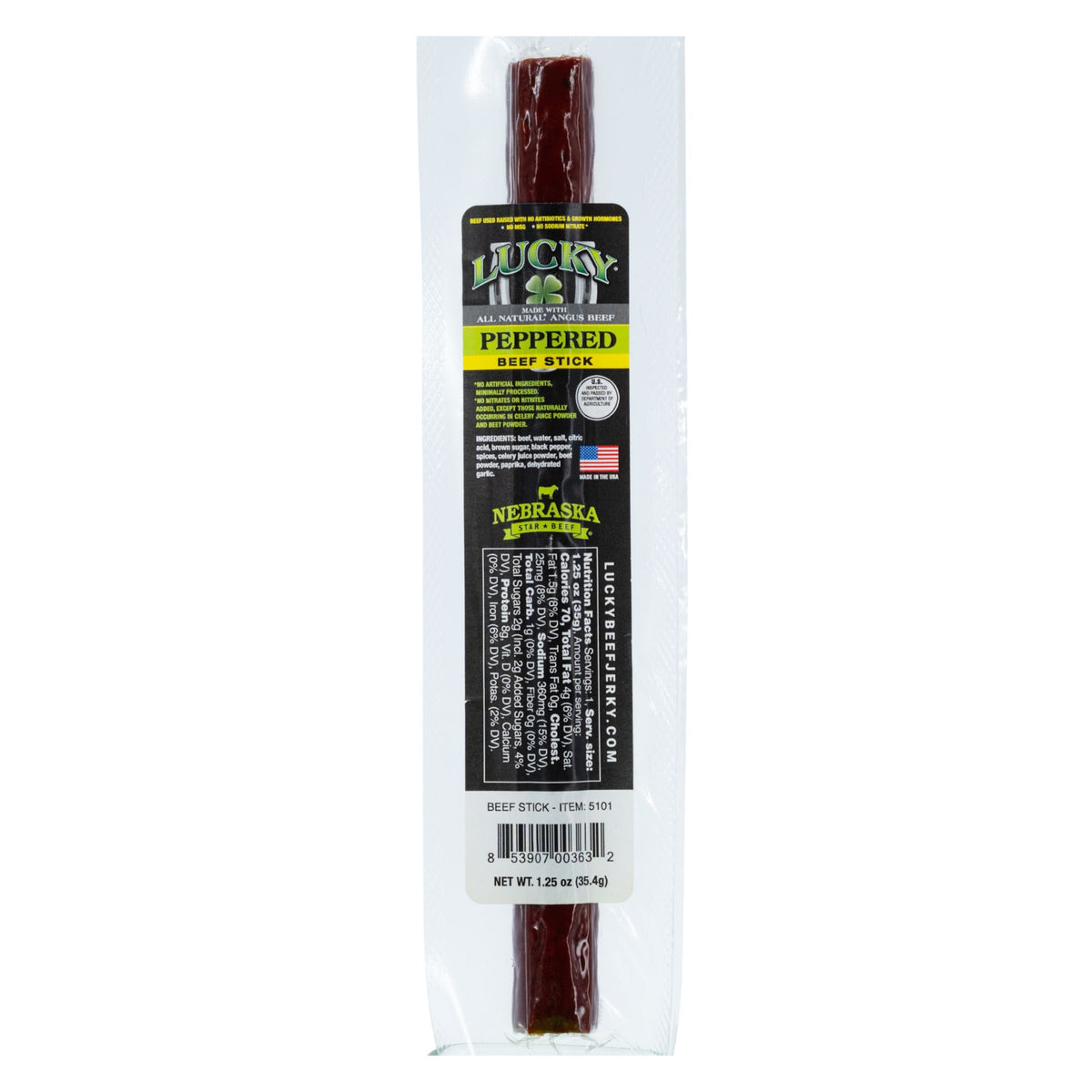 Black Pepper Beef Stick | Pack of 2 | 1.25 oz | Nebraska Star Beef