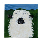 Normon The Sheep Canvas Painting | 8" x 8" | The Pained Attic