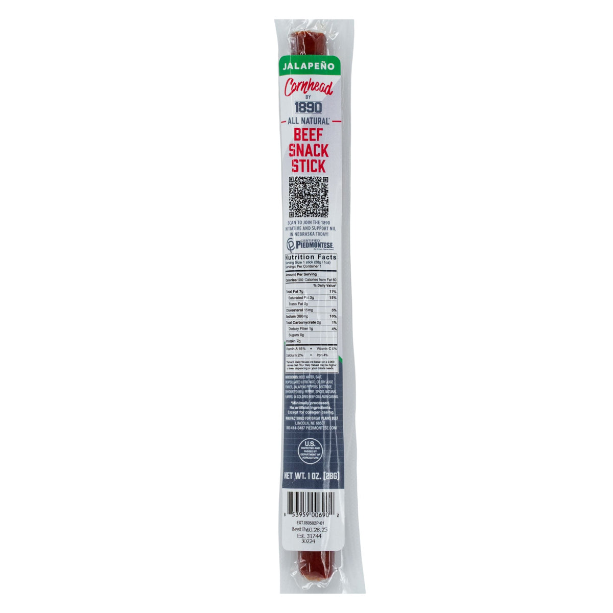 Jalapeno Flavor Beef Stick | 1 oz | Pack of 12 | JVL Enterprises